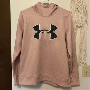 Womens under armour pink hooded sweatshirt